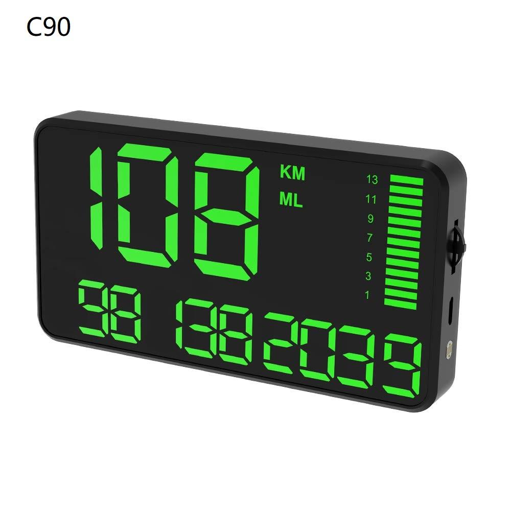 Popular GPS Speedometer Odometer Car Digital Speed Display MPH Over Speed Alarm Clock For All Vehicles C80 C90