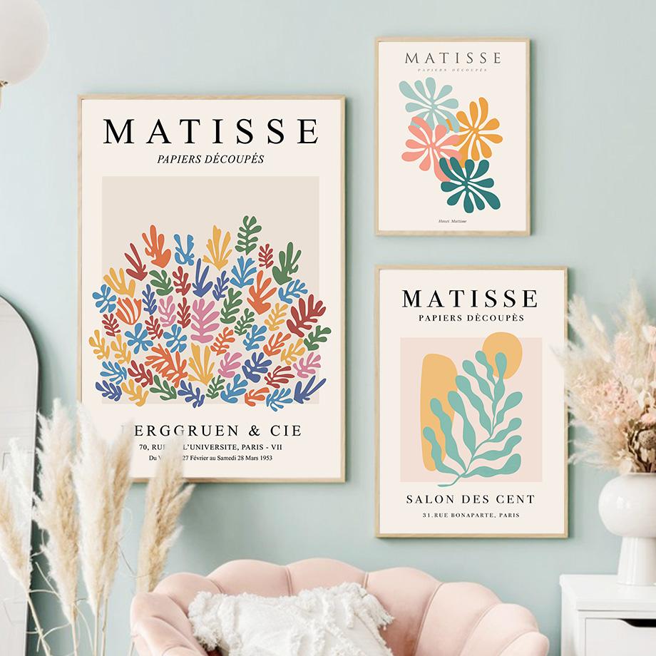 Матисс Пикассо линия портрет листья ботанические постеры и принты настенная живопись на холсте для гостиной декоративные картины