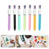7Pcs Multicolored Pen 4-Color-in-1 Pen Retractable Ballpoint Pen 1.0mm Green Blue Redness Black for Office School