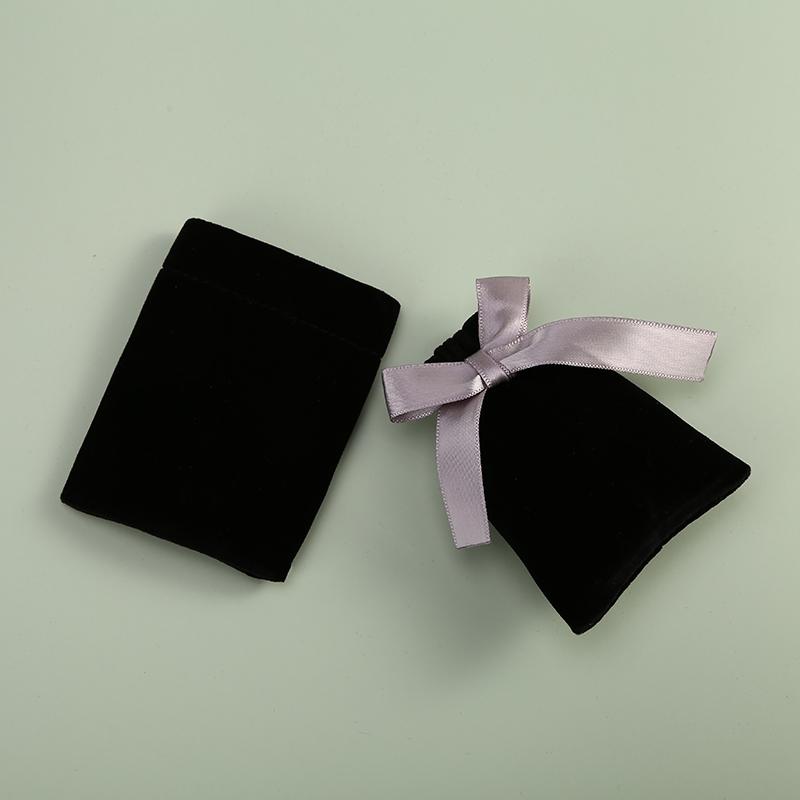 1pcs Bulk Jewelry Packaging Pouches Black Velvet Ribbon Drawstring Bags Luxury Earrings Rings Necklace Bracelet Storage Bags