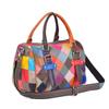 Colorful Cowhide Checkered Patchwork Women's Bags  Versatile Trend  Fashionable Crossbody Bags