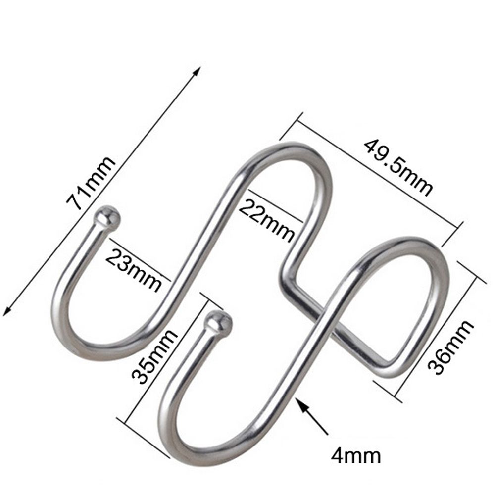 Bathroom Organizer Holder Hanger Storage Rack Double S Shaped Hook Clasps Hooks