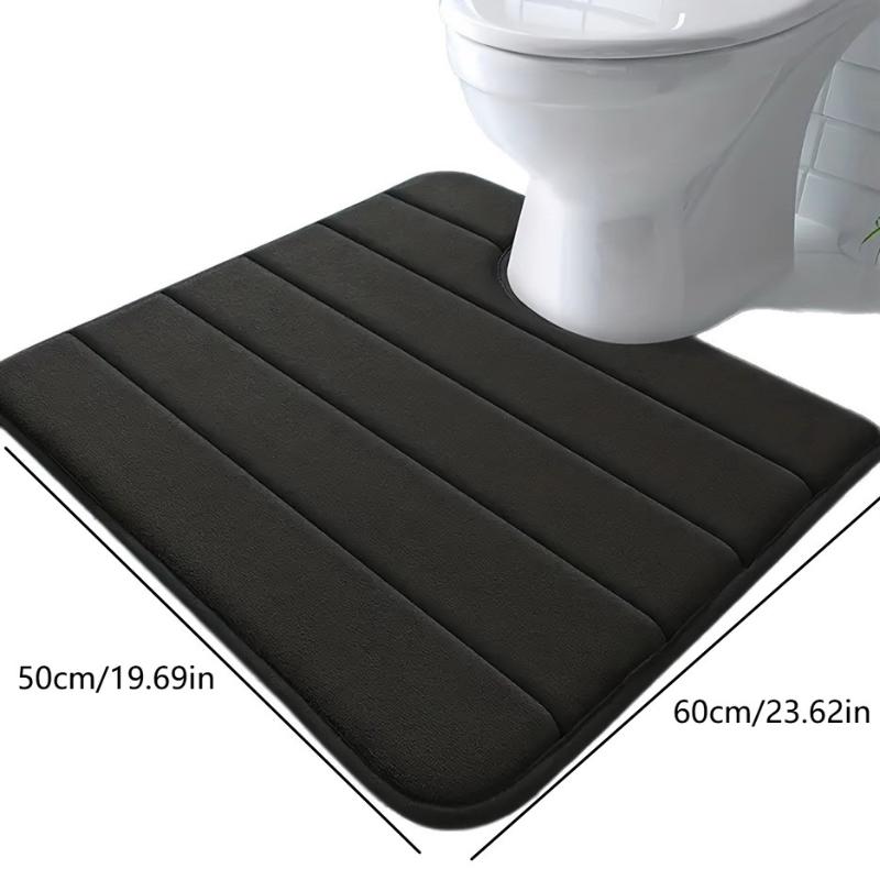 §Memory Foam U-Shaped Toilet Mat Anti-Skid Super Absorbent Bathroom Carpet Bath Mat For Bathroom Decor