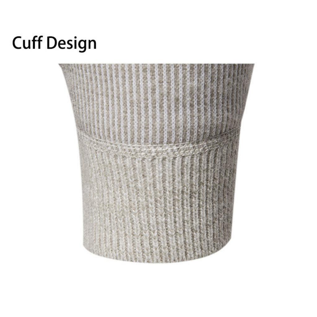 Men's Casual Patchwork Fake Two-piece Knitted Inner Sweater, Men's Warm Lapel Shirt Sweater