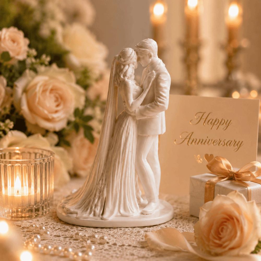Exquisite Lovers Statue Home Decor Couple Sculpture Wedding Decoration Anniversary Gift