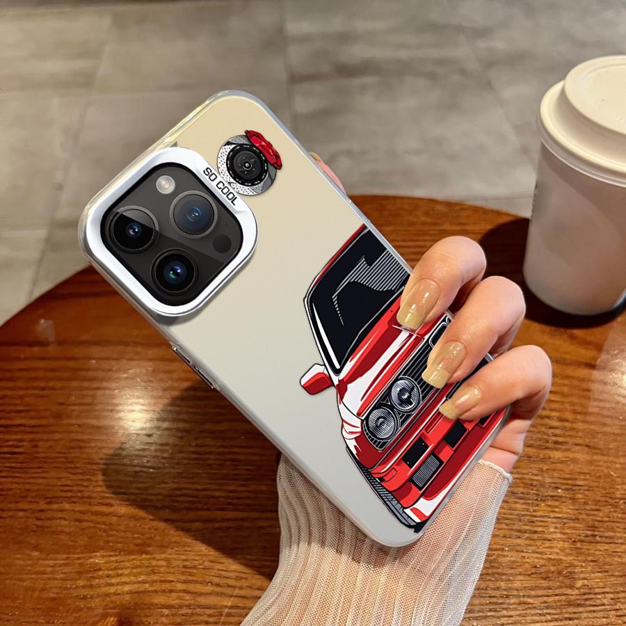 Чехол для телефона для iPhone 11 12 13 Pro Max 17 Air 14 15 16 Plus 16e Мягкий корпус JDM Спортивный автомобиль