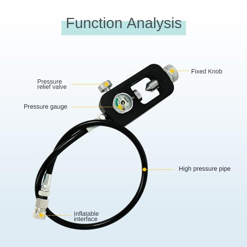 Подводный кислородный баллон, клапан для накачивания, конвертер для акваланга, небольшой адаптер для накачивания акваланга 30 * 13,5 * 4 см