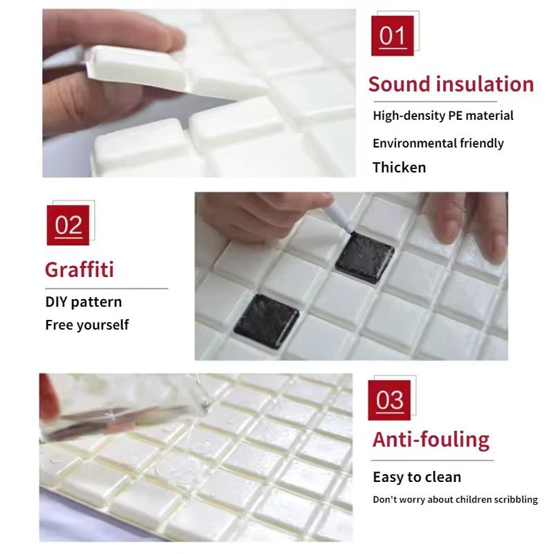 3D самоклеящаяся настенная наклейка мозаика гостиная кухня пена противоударная водонепроницаемая влагостойкая туалет обои