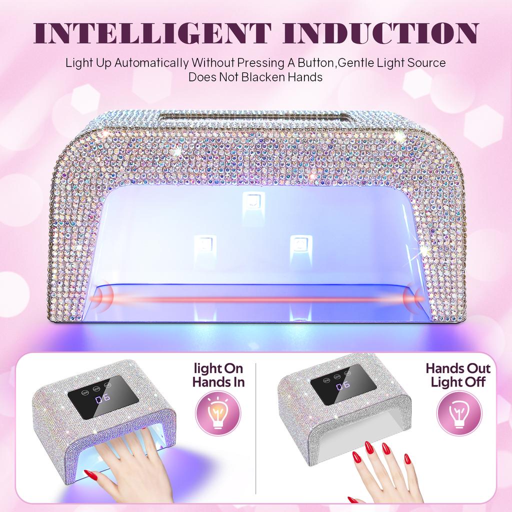 DianaBeauty УФ LED лампа для ногтей Профессиональная 15 Вт сушилка для ногтей с ЖК-сенсорным экраном и 3 настройками времени 15 светодиодов Лампа для маникюра Инструменты