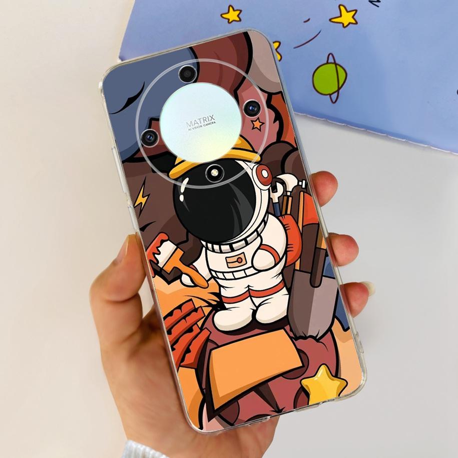Чехол для Honor X9b 5G 2023 Модный Цветочный Прозрачный Силиконовый Мягкий Задний Чехол Для Honor X9a RMO-NX1 Funda HonorX9 X 9 X 9B X 9A Coque