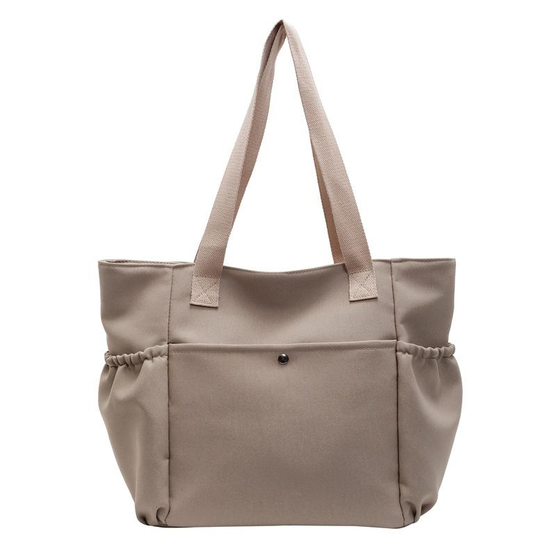 Простая холщовая сумка Женская сумка-тоут Большой вместимости для поездок на работу Простая для отдыха Сумка на плечо для работы студента Сумка под мышкой