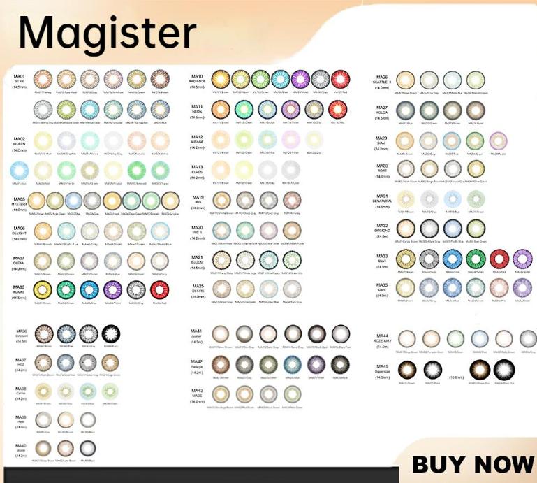 Magister Цветные контактные линзы для глаз Мягкие линзы Цветные контактные линзы Красивые цветные линзы для учеников