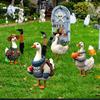 Acrylic Animal Decoration Halloween Garden Decoration White Goose Stakes