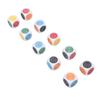 10PCS 6 Sided Game Dice Lightweight Strong Impact Resistance White Plastic Game Dice for Board