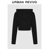 UR Women's 2024 Winter Solid Hooded Short Knit Sweater