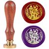 1pc Wax Seal Stamp Set Sealing Wax Stamp Solid Brass Heads with Wood Handles for Envelopes Invitations Gift Card Castle 83x22mm Stamps: 25x14.5mm