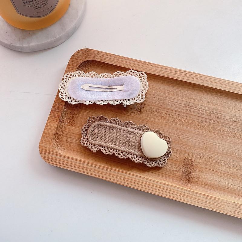 2 шт. Детские заколки для волос с кружевными бантами в виде медведя для девочек, повязки на голову для женщин, заколки для волос для малышей, милые мультяшные волосы, бежевый кофейный цвет, боковая заколка