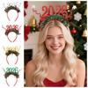 Sequin 2026 Happy New Year Headband Cute Christmas Headpiece New Year Decorative Headdress  Cosplay