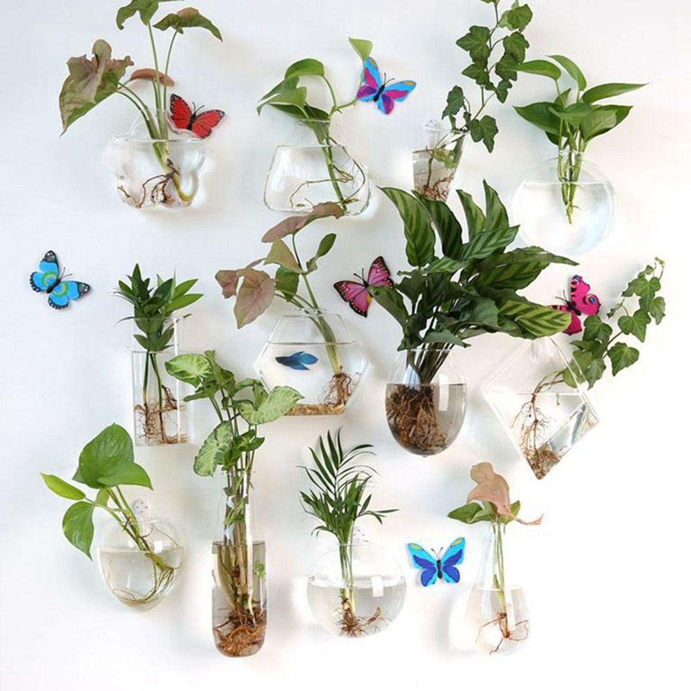 Настенные Гидропонные Растения Стеклянные Поделки Контейнер для Растений Ваза для Цветов Горшок для Цветов Гидропонная Ваза