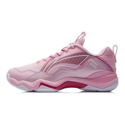 Кроссовки для бадминтона Li Ning Sound Explosion EG3.0 из ткани Professional Shock Absorbing Non-Slip Wear-Stick с низким верхом для женщин, светло-розовые AYZR004-1