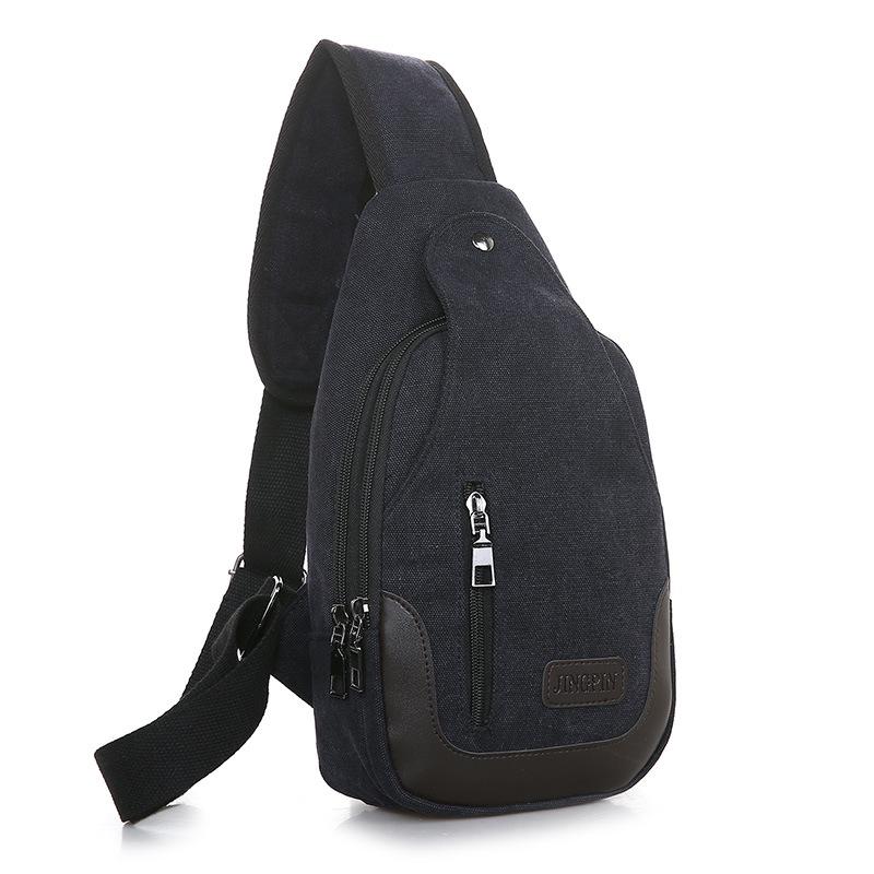 Bags 2023 New Men's Canvas Messenger Shoulder Chest Bag, Small Casual Backpack, Waist Bag