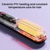 Cordless Hair Straightener Brush with 3 Temperature Settings Portable Mini Hair Straightening Comb Rechargeable Fast Heating Electric Hot Brush