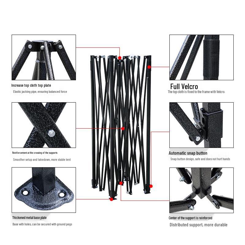 Jing An Tong 3x3M Outdoor Foldable Canopy with 3 Side Walls