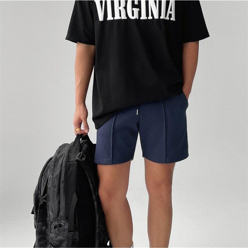 Трендовые американские повседневные шорты Мужские летние спортивные бриджи Однотонные универсальные шорты для бега и тренировок