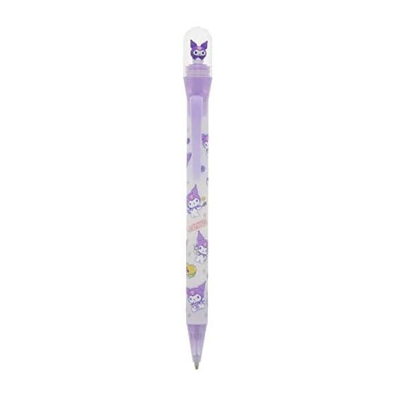 Канцтовары Sun-Star Sanrio "Ручка-купол Kurukuru" Механический карандаш Kuromi - Фигурка вращается при каждом нажатии! Милый Маленький Талисман Внутри Купола, Удобно Держать