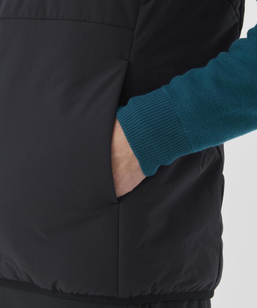 Srixon RG4FVE02M Outer Size LL Men's Vest, Padded, Full-Zip, Heat-Storing, Heat-Navi, Water-Repellent, Stretch, Golf, Black,