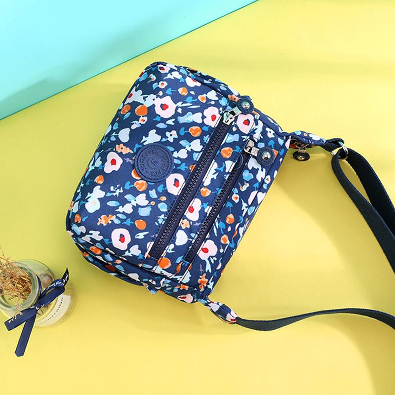 2025 Новая Мода Нейлоновая Принтованная Сумка-Мессенджер Большая Вместимость Многослойная Цветочная Сумка на Плечо Повседневная Универсальная Женская Сумка Кроссбоди