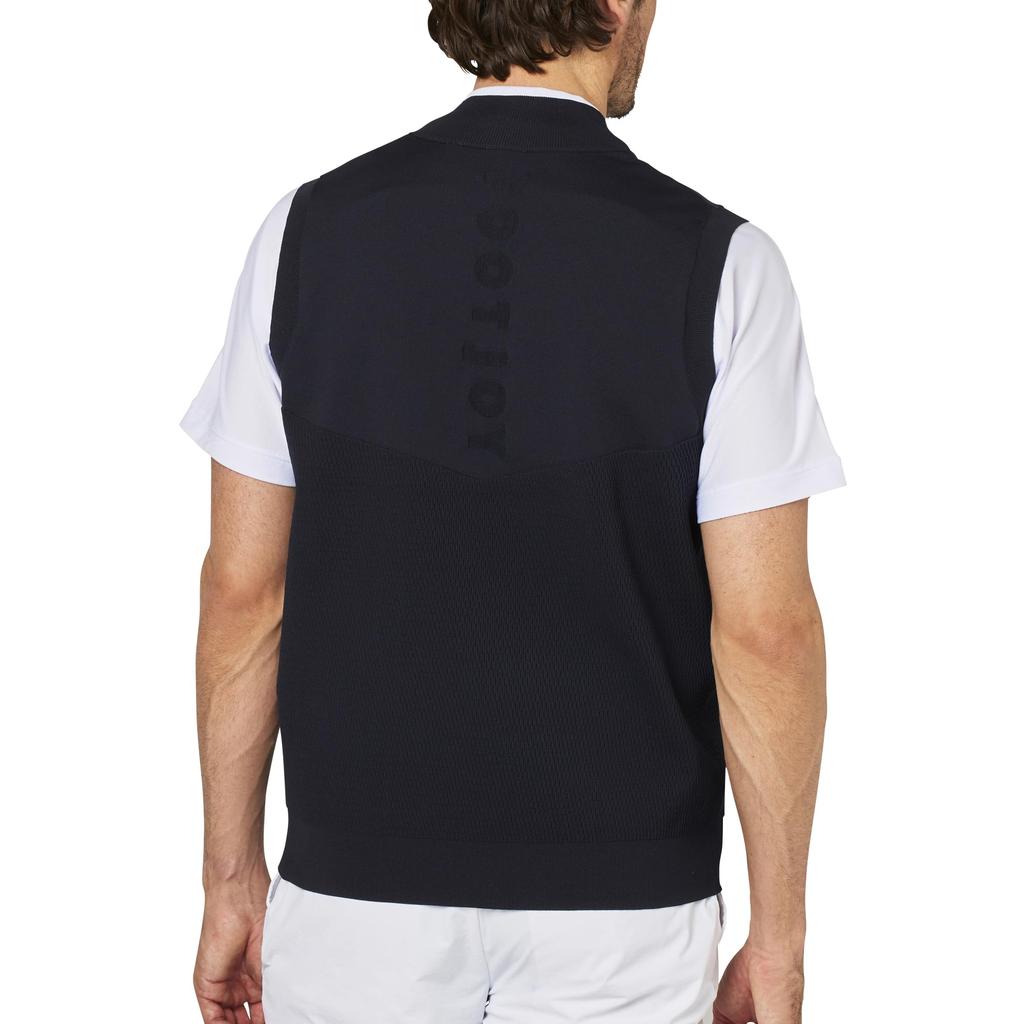 FootJoy Golf Sweater Vest, Knitted Half-Zip Sweater Vest, Navy, Men's, Size XL, FJ-S25-M02 (34702-XL)