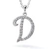 От Новое Начальное Ожерелье Буква D Платиновое Покрытие Серебро 925 Гипоаллергенное Женский Подарок [Gift York] Женское