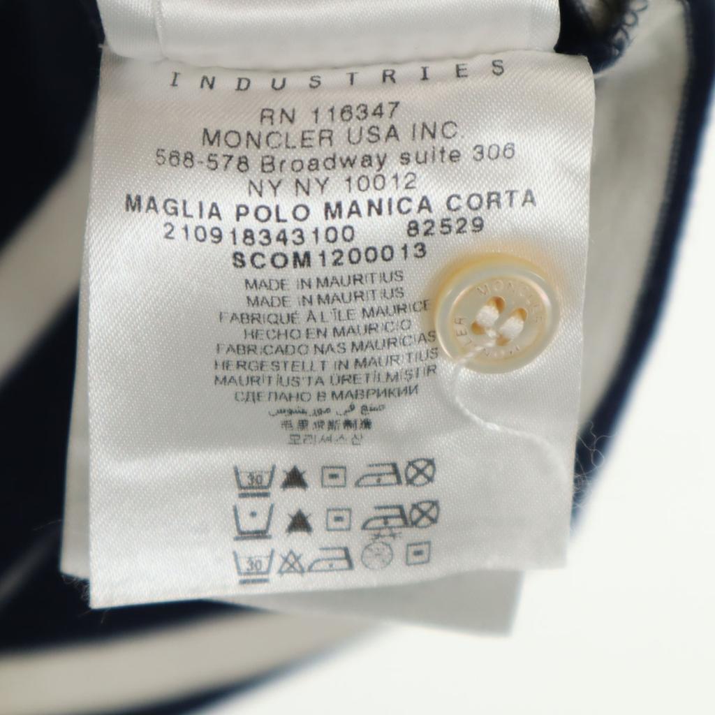 Moncler Поло с коротким рукавом S Темно-синий Мужской Б/У