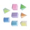 8Pcs Transparent Geometric Shapes Blocks Stacking Montessori Toys for Toddler