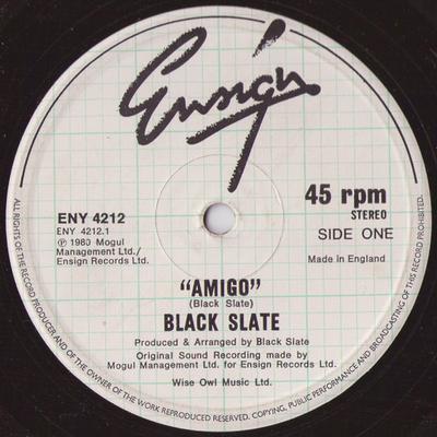 12-дюймовая пластинка BLACK SLATE - Amigo / Black Slate Rock ENY4212 Ensign 1980 UK Регги, Ска и Даб Б/У