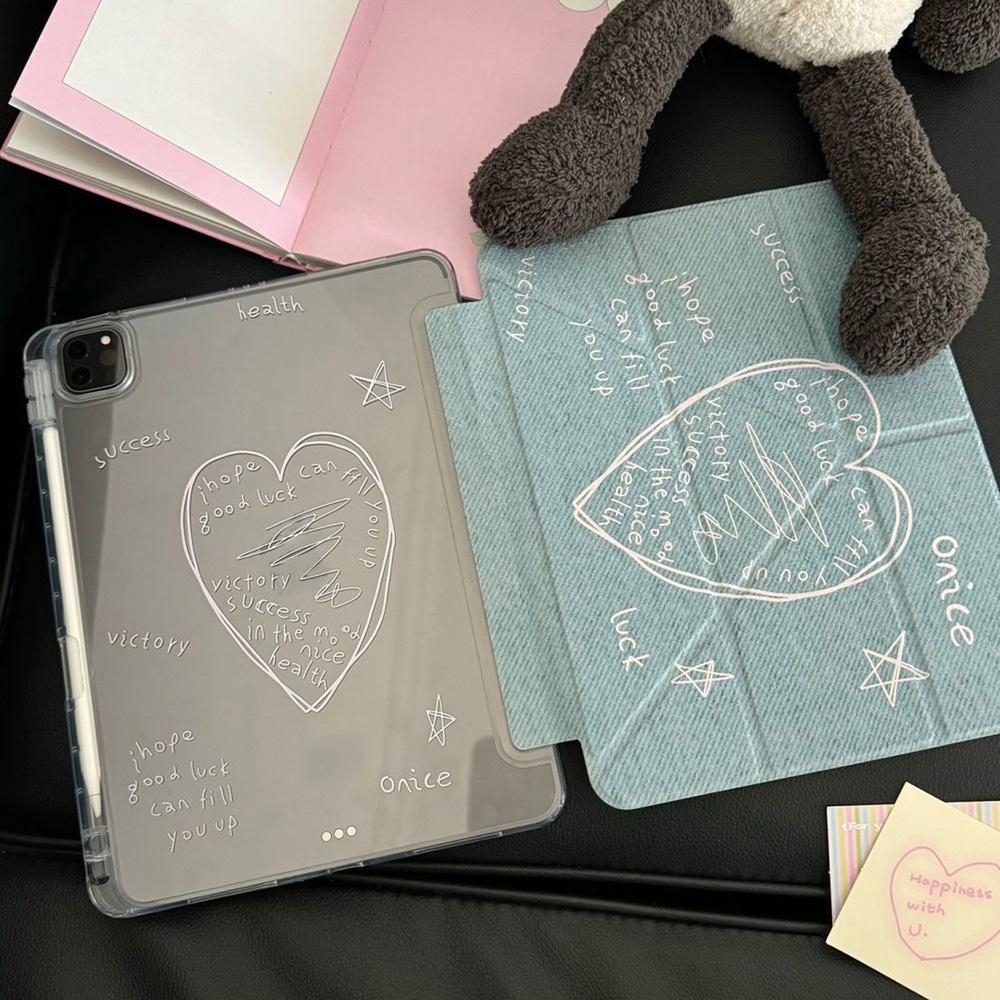 Защитный чехол для планшета для iPad Pro 12.9/iPad Air 13 2024/iPad Air 13 2025/iPad Mini 6 7/iPad 9.7/iPad Pro 13 11/iPad 11 10.9/iPad 10.2 с лотком для стилуса