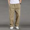 Men Work Pants with Pockets Wide Leg Loose Cargo Pants Solid Color Cotton Thin Wear-resistant Trousers Streetwear Slacks for Outdoor Hiking Camping