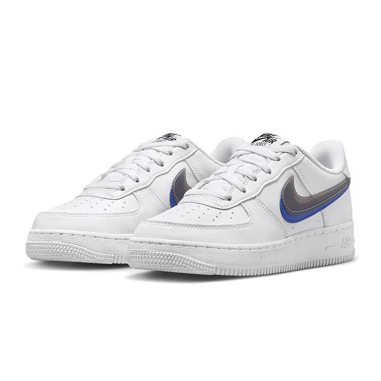 Nike Детские кроссовки Air Force 1 Impact Next Nature GS Double Swoosh White Hyper-Royal Summit-White FD0688-100