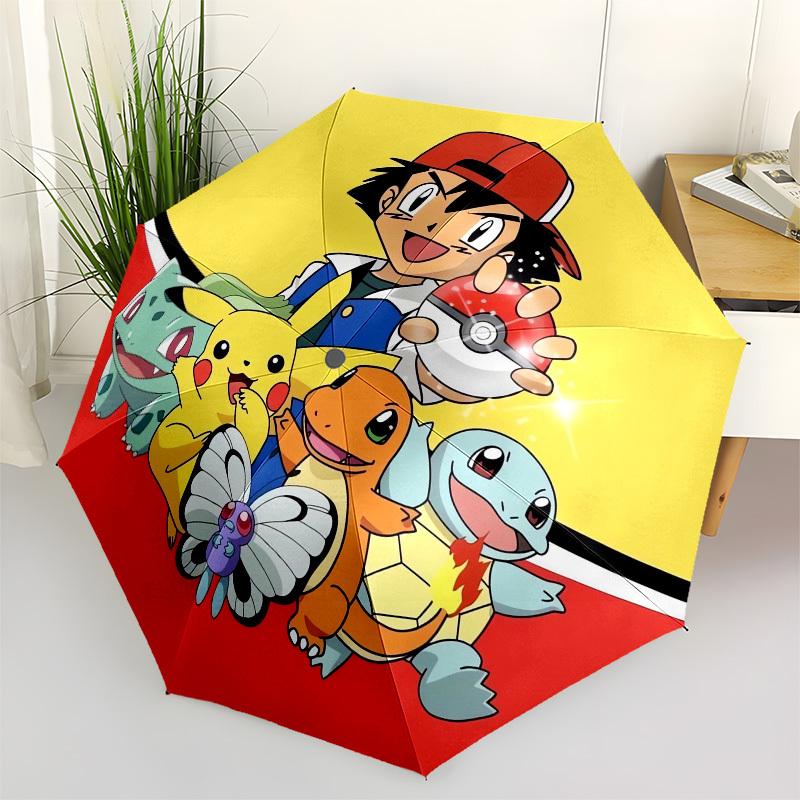 1 шт. Зонт с изображением команды Pokémon, подходит для всех сезоновFP133
