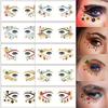 10 шт. Временные наклейки для татуировок глаз, поддельные татуировки для макияжа лица