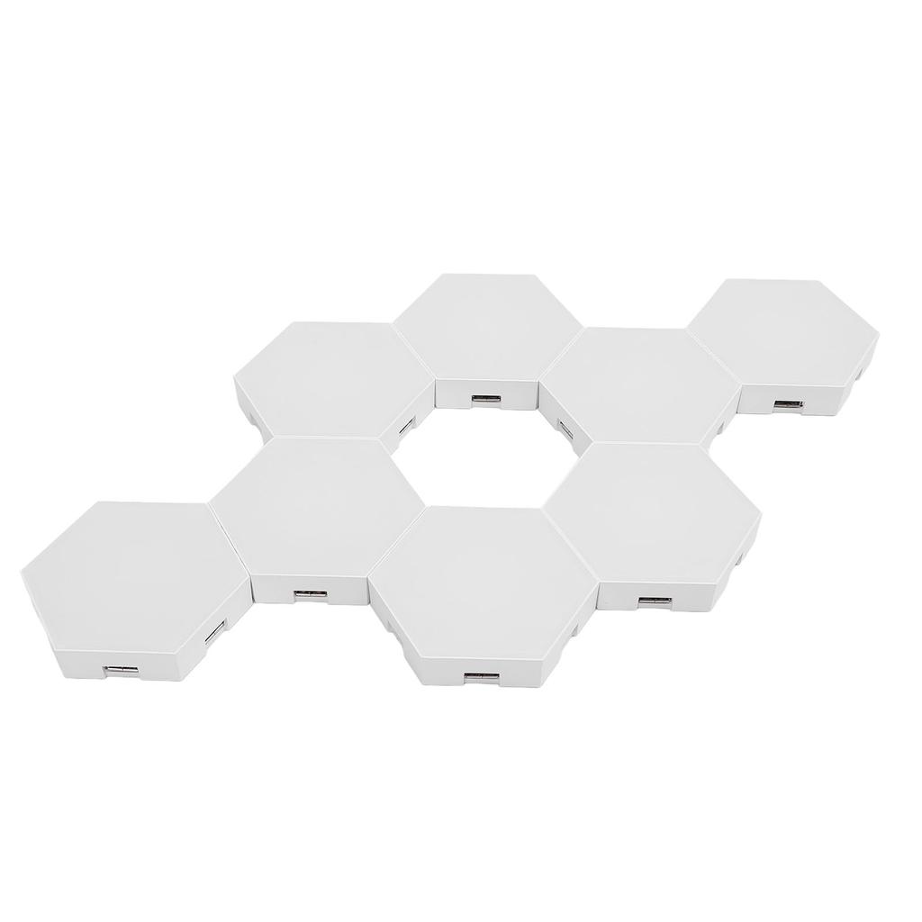 8 Наборов Шестиугольных Световых Панелей с Голосовым Управлением, Пикап, Синхронизация с Музыкой, RGB Шестиугольный Светодиодный Свет с Bluetooth Приложением и Пультом Дистанционного Управления