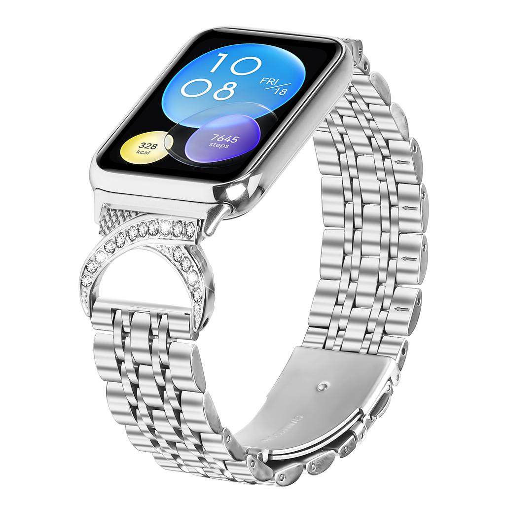 Для Xiaomi Xiaomi Smart Band 9 Pro/8 Pro Ремешок для часов Семь бусин Нержавеющая сталь с Rhinestone Соединитель в стиле Бычий рог