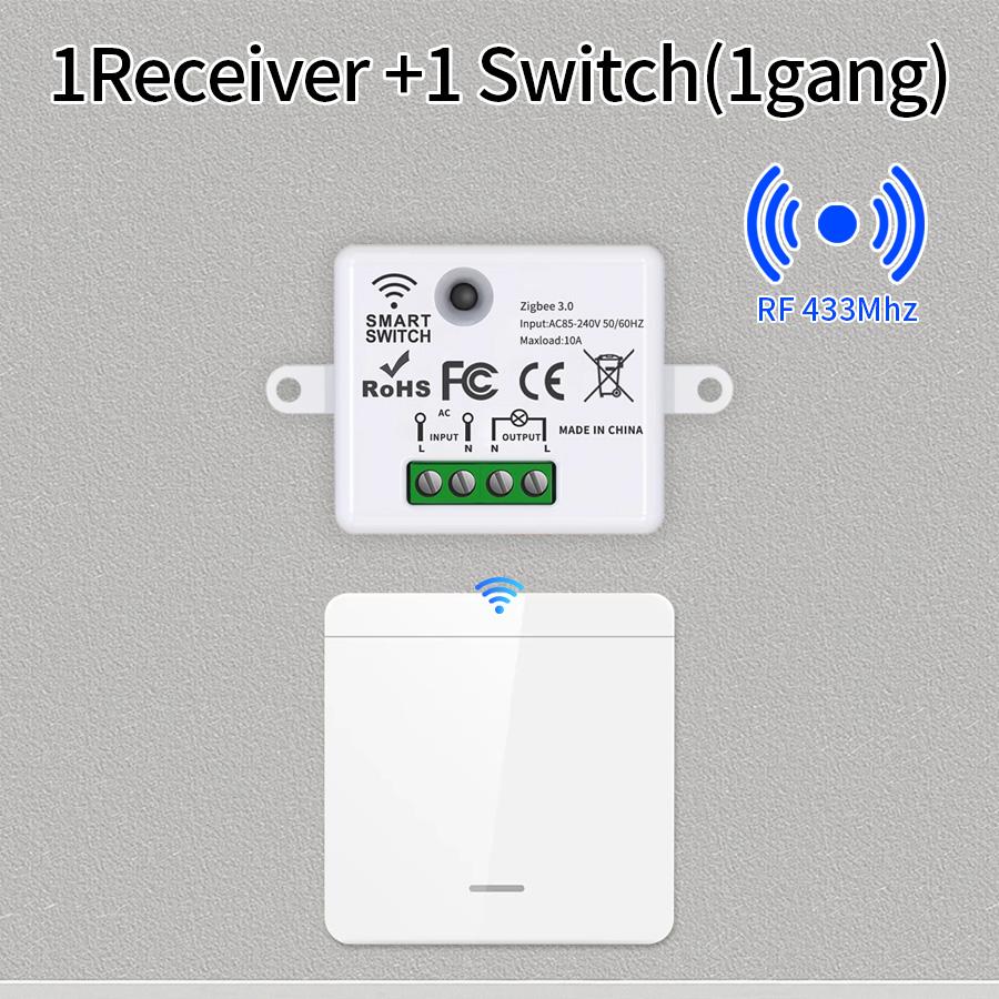 Пульт дистанционного управления 433 МГц Выключатель 10А 110В 220В с 1/2/3 клавишами Настенный выключатель 86 Беспроводной умный выключатель Свет Для светодиодной лампы