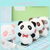 Cute Snow Mink Fabric Panda Plush Keychain Lovable Stuffed Animal Bag Accessory