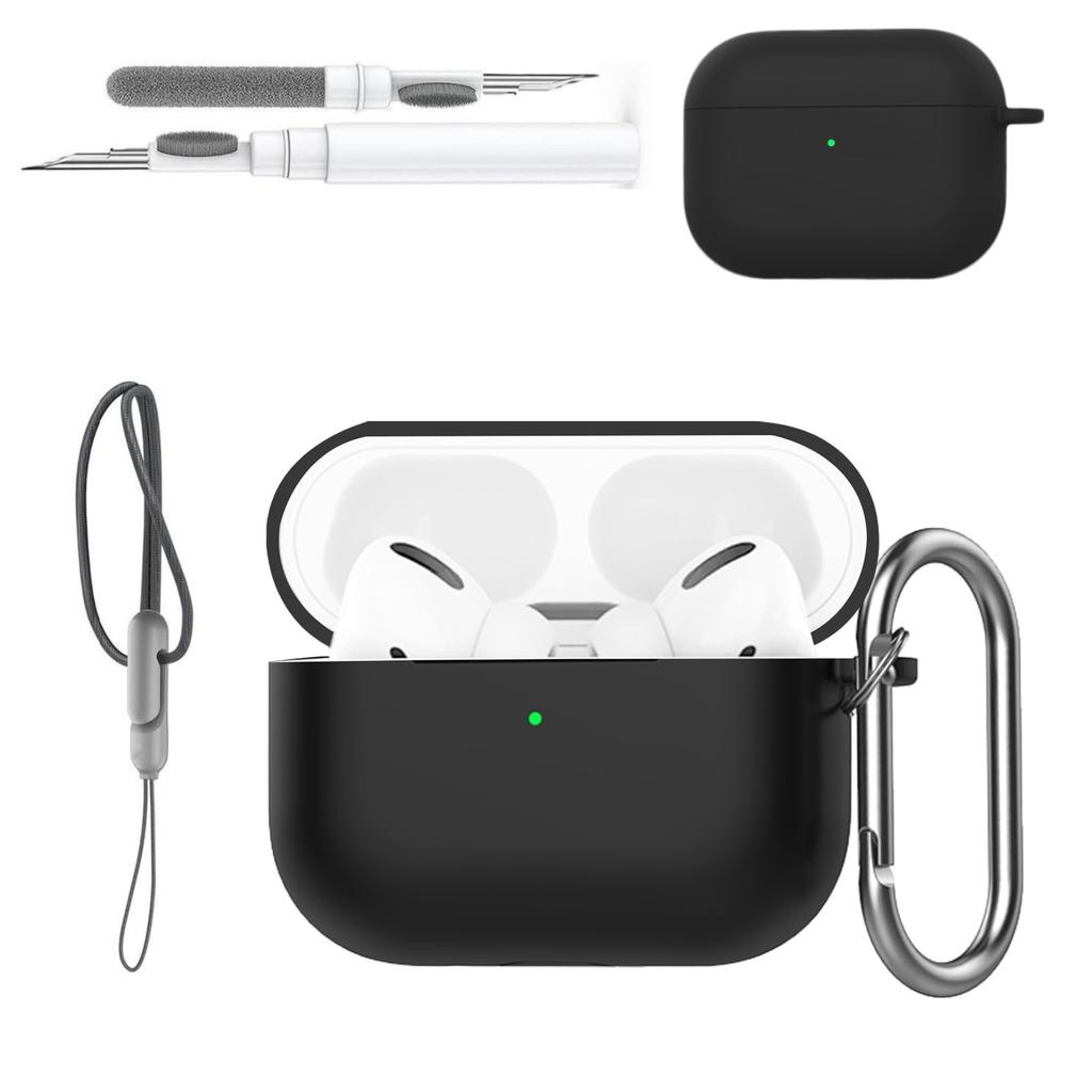 Для Airpods Pro 3 Чехол Крышка Защитный Силиконовый Чехол для Наушников (с карабином + шнурком + чистящим карандашом) Чехол для Airpods Pro 3