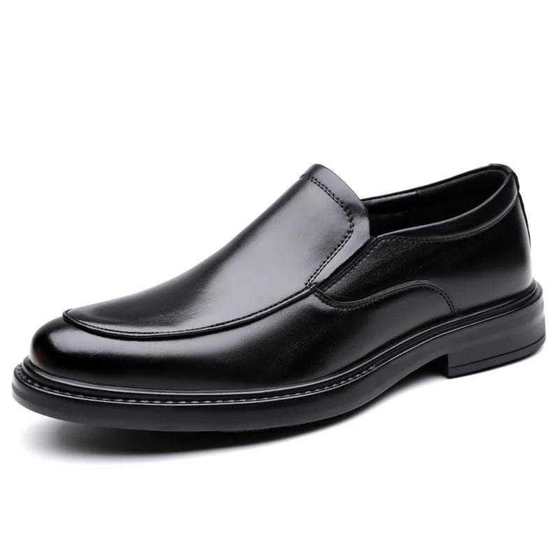 Fashion Men's Solid Color PVC Leather Shoes, Business Shoes, Formal Shoes, Anti Slip, Soft and Not Easily Deformed 2025