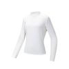 Running Series Solid Color Half High Neck Comfortable Breathable Versatile Long Sleeve T-Shirt Women T-Shirt Vanilla Cream 162445405-1