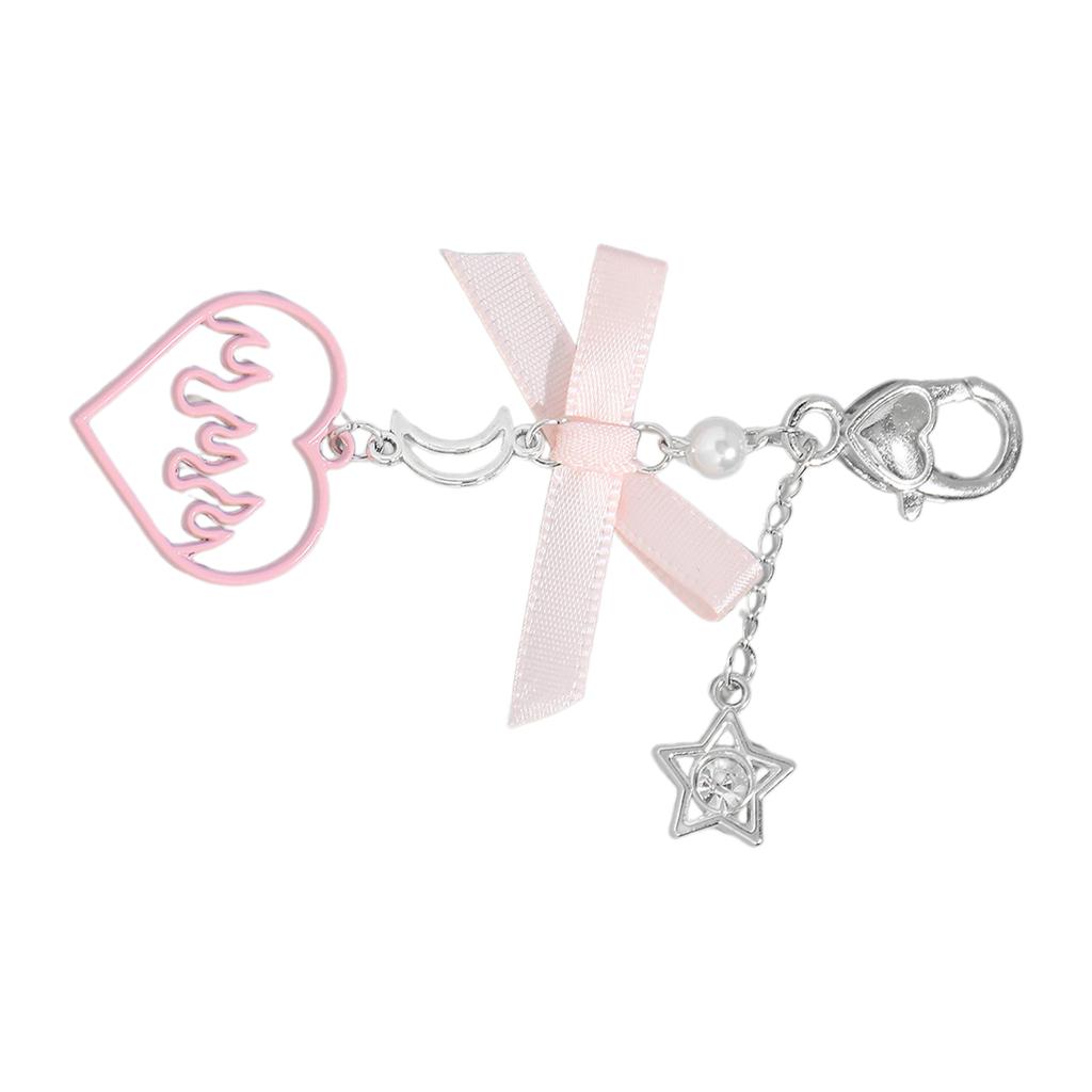 Bear Bowknot Star Charm Keychains Sweet Lovely Pendant Hangings Ornament Keyring Backpack Decoration for Women Girls