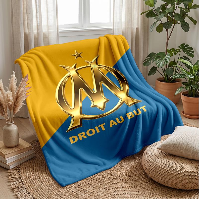 Olympique Lyonnais FC Soft Flannel Fleece Blanket Lightweight Cozy Warm Throw Blanket For Sofa Bed Home Decor